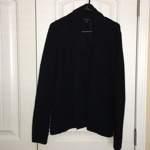 Black Cable Knit Sweater Cardigan